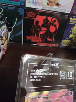 TAG 10 Mew EX 193/165 151 Ultra Rare Holo Full Art Pokemon Card - Gem Mint - Image 5