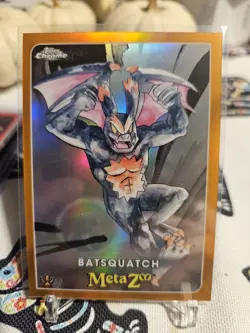 Metazoo Topps Chrome Batsquatch Orange Refractor 09/25 Card #4 - Image 1