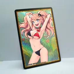 ENOSHIMA JUNKO Waifu Anime Card LIMITED 1/1 Custom TCG Holo T11589 - Image 2