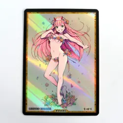 ZERO TWO Waifu Anime Card LIMITED 1/1 Custom TCG Holo Goddess Story ACG T11697 - Image 1