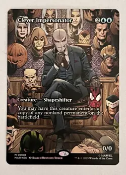 MTG Marvel's Spider-Man Eternal Clever Impersonator Borderless Foil Legal MAR - Image 1