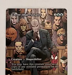 MTG Marvel's Spider-Man Eternal Clever Impersonator Borderless Foil Legal MAR - Image 2