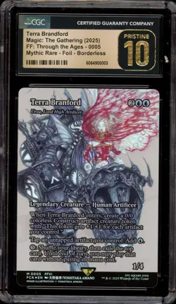 Magic MTG Terra Brandford Final Fant. Mythic Foil Borderless #5 CGC 10 Pristine - Image 1