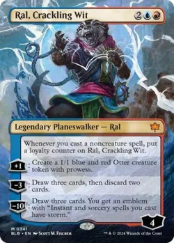 ~ Ral, Crackling Wit (Borderless) ~ NM ~ Bloomburrow ~ MTG ~ - Image 1