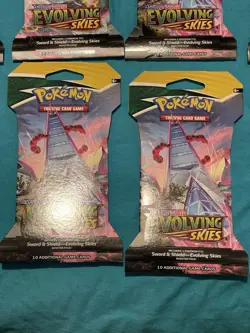 Pokemon TCG Evolving Skies Sleeved Booster Pack Art Bundle Set of 10 sleeved pks - Image 4