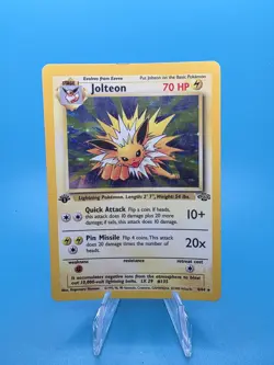 1999 Pokemon TCG Jolteon Jungle Holo 1st Edition Rare Card 4/64 WOTC - Image 1