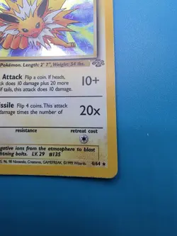 1999 Pokemon TCG Jolteon Jungle Holo 1st Edition Rare Card 4/64 WOTC - Image 4