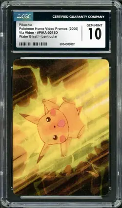 Pokemon Pikachu Lenticular Promo Viz Video Water Blast CGC 10 GEM MINT #18 psa - Image 1