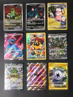 Lot of 9, Pokemon Different Full Art Cards Near Mint - Image 1