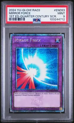 2024 YU-GI-OH! RA03-QUARTER CENTURY BONANZA #EN093 MIRROR FORCE PSA 9 - Image 1