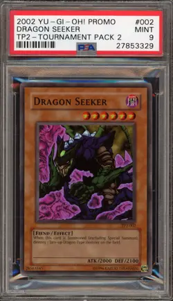 Yu-Gi-Oh! Dragon Seeker Tournament Pk. 2 Super Rare Promo TP2-002 PSA 9 Mint - Image 1