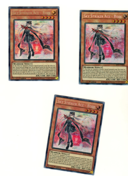 Set Of 3 Sky Striker Ace Roze MP21-EN005 Secret Rare 1st Edition Yu-Gi-Oh - Image 1