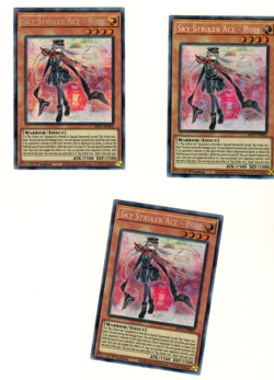 Set Of 3 Sky Striker Ace Roze MP21-EN005 Secret Rare 1st Edition Yu-Gi-Oh - Image 3