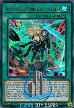 Yugioh Sky Striker Mobilize - Linkage! MAMA-EN003 Ultra Rare 1st Edition - Image 1