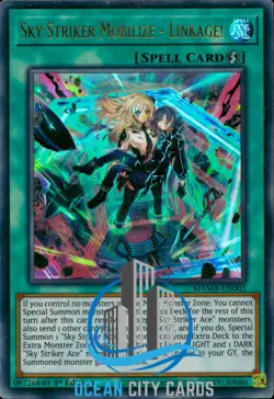 Yugioh Sky Striker Mobilize - Linkage! MAMA-EN003 Ultra Rare 1st Edition - Image 5