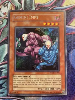 (AA) YUGIOH! GEMINI IMPS-SECRET RARE-PP01-EN008 LP - Image 1