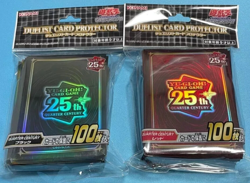 Lot 2 Black & Red Yu-Gi-Oh 25th Anniv. Quarter Century Card Sleeves 100 JPN - Image 1