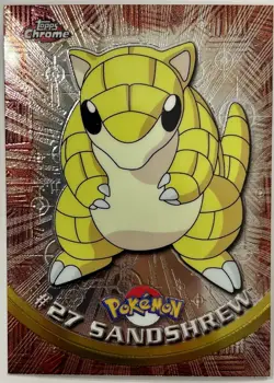 SANDSHREW #27, Series 1 - 2000, Topps TV Animation Edition Chrome Pokemon Card - Image 1