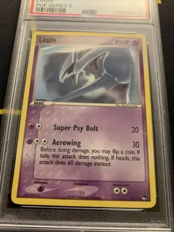 Lugia 2/17 PSA 9 -Graded Pokemon Card- Pop Series 5 MINT - Image 2