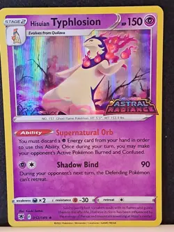 Hisuian Typhlosion 052/189 Stamped Astral Radiance Promo Pokemon Card Holo NM/MT - Image 1