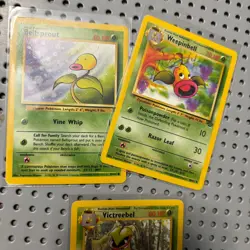 Vintage Pokemon Card Lot Rare Victreebel Weepinbell Bellsprout Base Jungle Set - Image 4