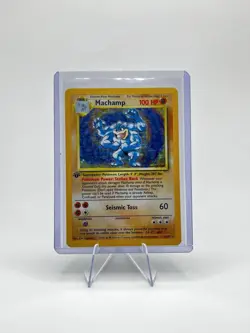 Pokemon TCG Machamp 1st Edition Holo Rare Card 8/102 - Image 1