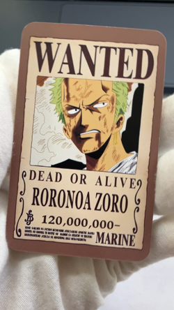 Zoro ONE PIECE Wanted Set ACG Holo Anime Card Dead or Alive - Image 2