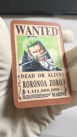 Zoro One Piece Wanted Set ACG Holo Anime Card Dead or Alive - Image 2