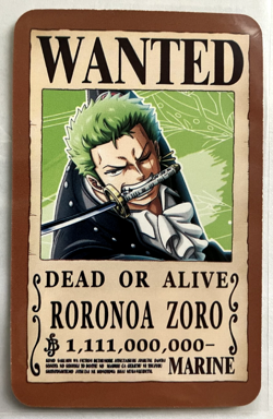 Zoro One Piece Wanted Set ACG Holo Anime Card Dead or Alive - Image 4
