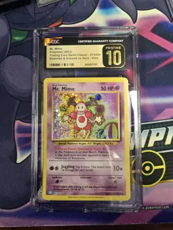 Mr. Mime CLB 013/034 Pokemon Card Holo - CGC Pristine 10 GRADED - TCG Classic - Image 1