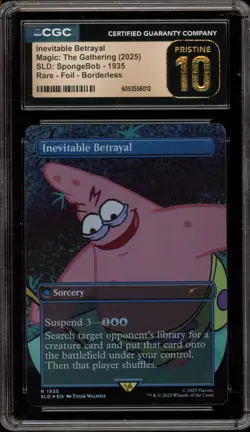 Magic MTG Inevitable Betrayal SpongeBob Secret Lair Foil #1935 CGC 10 Pristine - Image 1