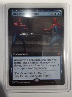 Impostor Syndrome Meme Enchantment Extended Art Regular Spider-Man Magic MTG - Image 1