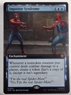 Impostor Syndrome Meme Enchantment Extended Art Regular Spider-Man Magic MTG - Image 2