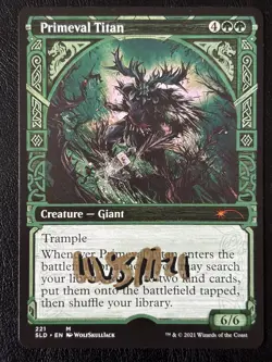 Primeval Titan Artist Proof Signed Sketched Secret Lair Drop SLD MTG - Image 1