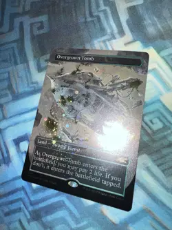 MTG Borderless Galaxy Foil Overgrown Tomb NM- Unplayed Unfinity - Image 1