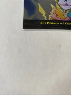 2000 Topps Blue Pokemon TV Animation Series 2 EP 1 I Choose You! Holo NM/LP - Image 5