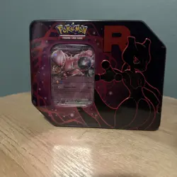 **NEW IN HAND** Sealed Pokemon TCG Destined Rivals Team Rocket Tin Mewtwo - Image 1