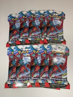 Pokemon Paradox Rift Booster Packs Bundle Box 10x Pack Lot Scarlet & Violet - Image 1