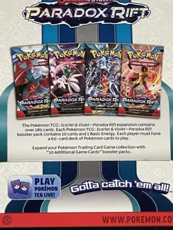Pokemon Paradox Rift Booster Packs Bundle Box 10x Pack Lot Scarlet & Violet - Image 4