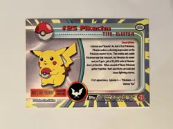 Pokemon Topps Pikachu #25 TV Animation Edition Series 1 (Black Logo) - Image 2