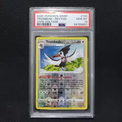 2020 Pokemon: TRUMBEAK 144/185 [Reverse Holo] [Vivid Voltage] Gem Mint PSA 10 💎 - Image 1