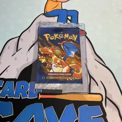 Pokemon Base Set Charizard Pack art OPENED - Image 1
