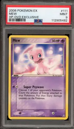Pokemon Mew EX Hidden Powers DVD Exclusive Rare #111 PSA 9 Mint - Image 1