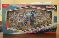 Pokemon Prismatic Evolution Lucario & Tyranitar EX Premium Collection NEW SEALED - Image 1