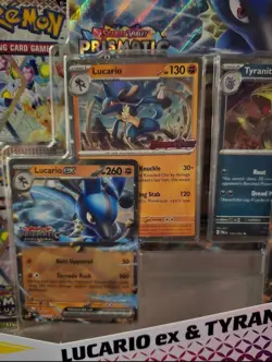 Pokemon Prismatic Evolution Lucario & Tyranitar EX Premium Collection NEW SEALED - Image 3