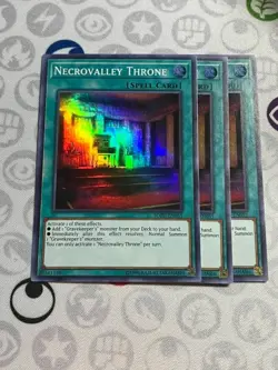 3x Necrovalley Throne - SOFU-EN055 - Super Rare (NM) - Yugioh Playset - Image 1