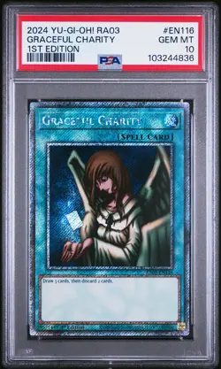 2024 YU-GI-OH! RA03-QUARTER CENTURY BONANZA 1ST ED GRACEFUL CHARITY PSA 10 - Image 1