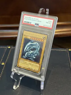 Vintage 2002 Yugioh Blue-Eyes White Dragon SDK-001 PSA 8 - Image 1