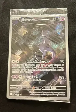 MEWTWO SVP 052 Scarlet Violet 151 Promo Illustration Rare Pokemon Card SEALED - Image 1