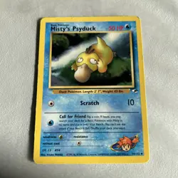 Pokemon Card Misty's Psyduck WOTC #54/132 Vintage LP Free Shipping - Image 1
